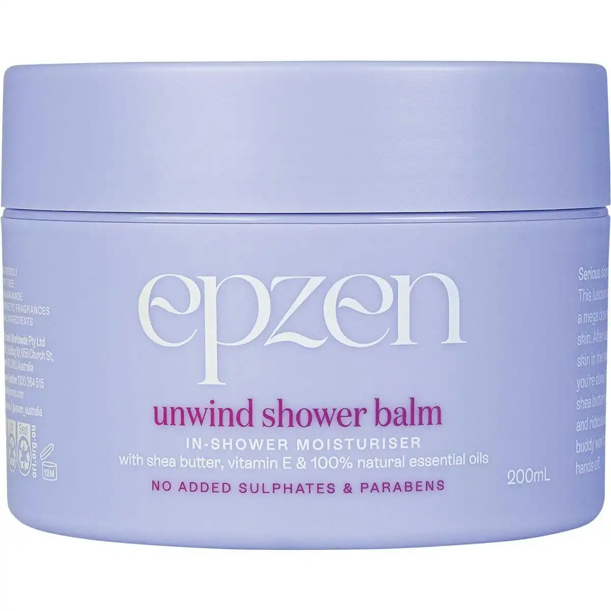 EpZen Unwind Shower Balm In-Shower Moisturiser 200ml