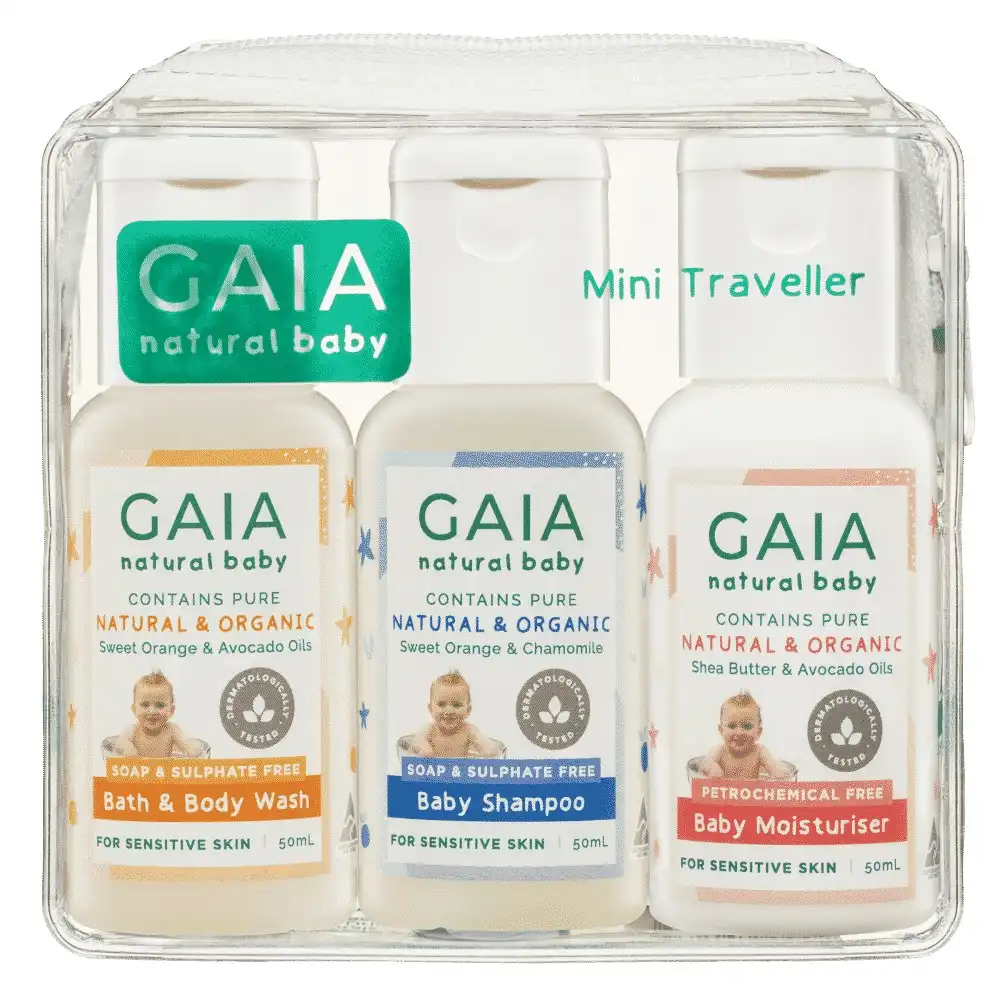 Gaia Natural Baby 3Pack Mini Traveller Kit 50ml