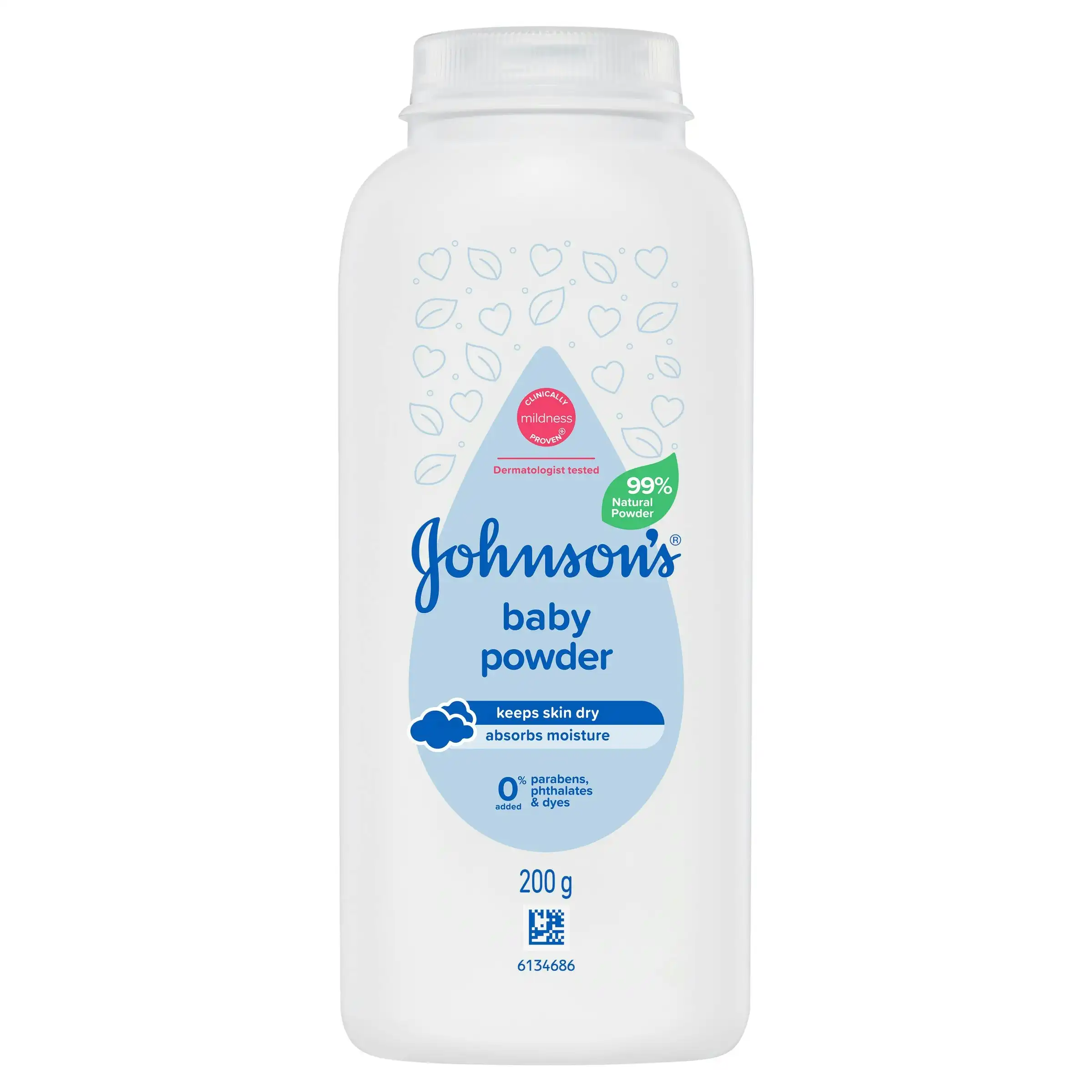Johnson's Baby Powder Pure Cornstarch 200g