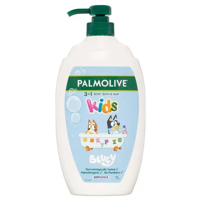 Palmolive 3-in-1 Kids Bluey Body Bath & Hair 1L - Berrylicious
