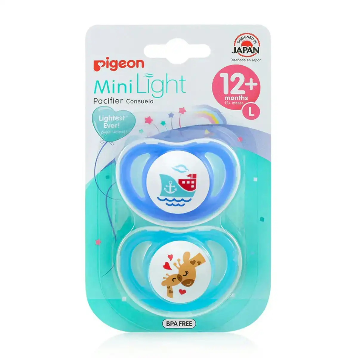 PIGEON MiniLight Pacifier  Twin Pack Large