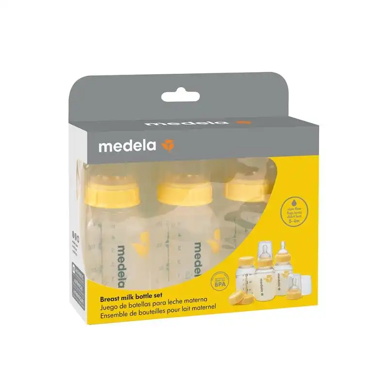 Medela Breastmilk Bottle 150ml with Wide Base Teat 3 Pack