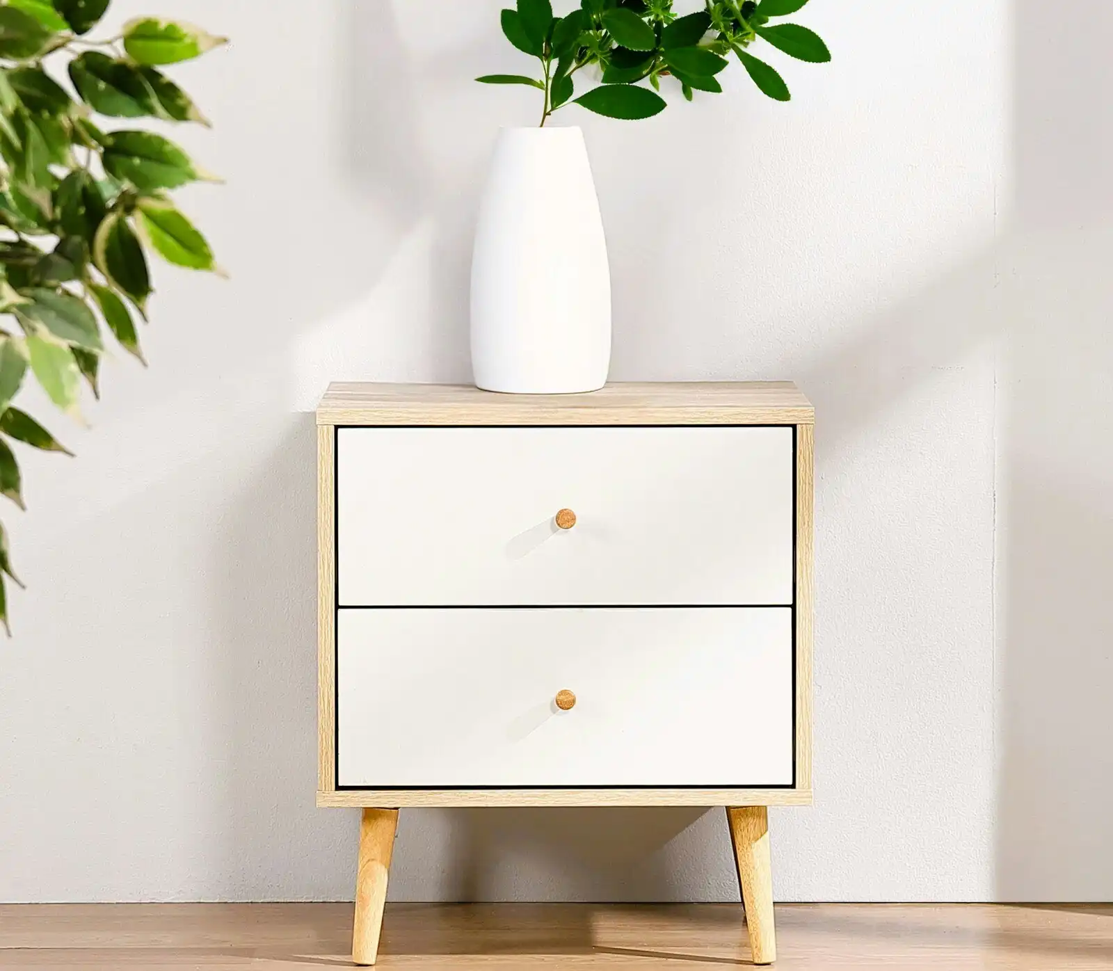 Adriana 2 Drawer Bedside Table