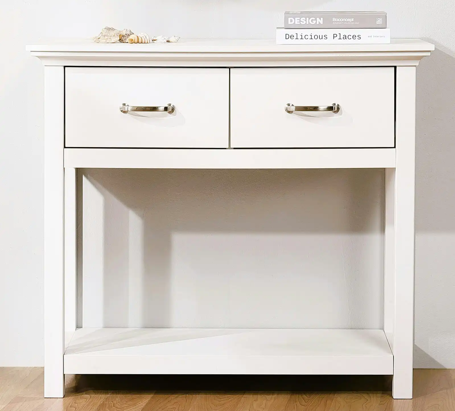 Ashford Console Table White 2-Drawer Entryway Hallway Side Table