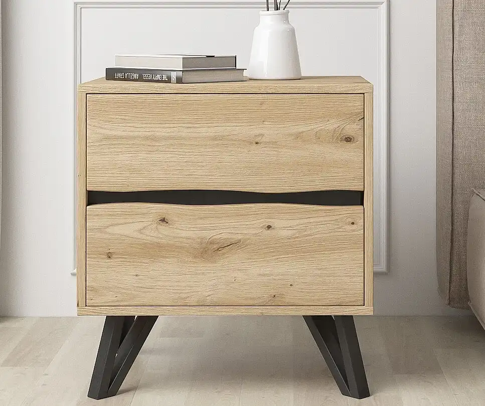 Grayson Two Drawer Bedside Table