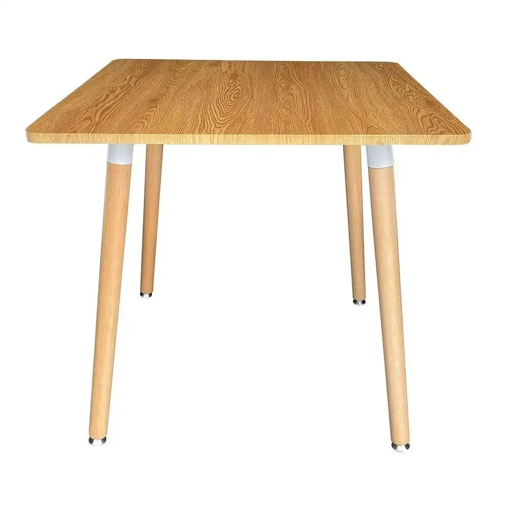 Chotto - Hako Square Top Dining Table with Wooden Legs - Wood