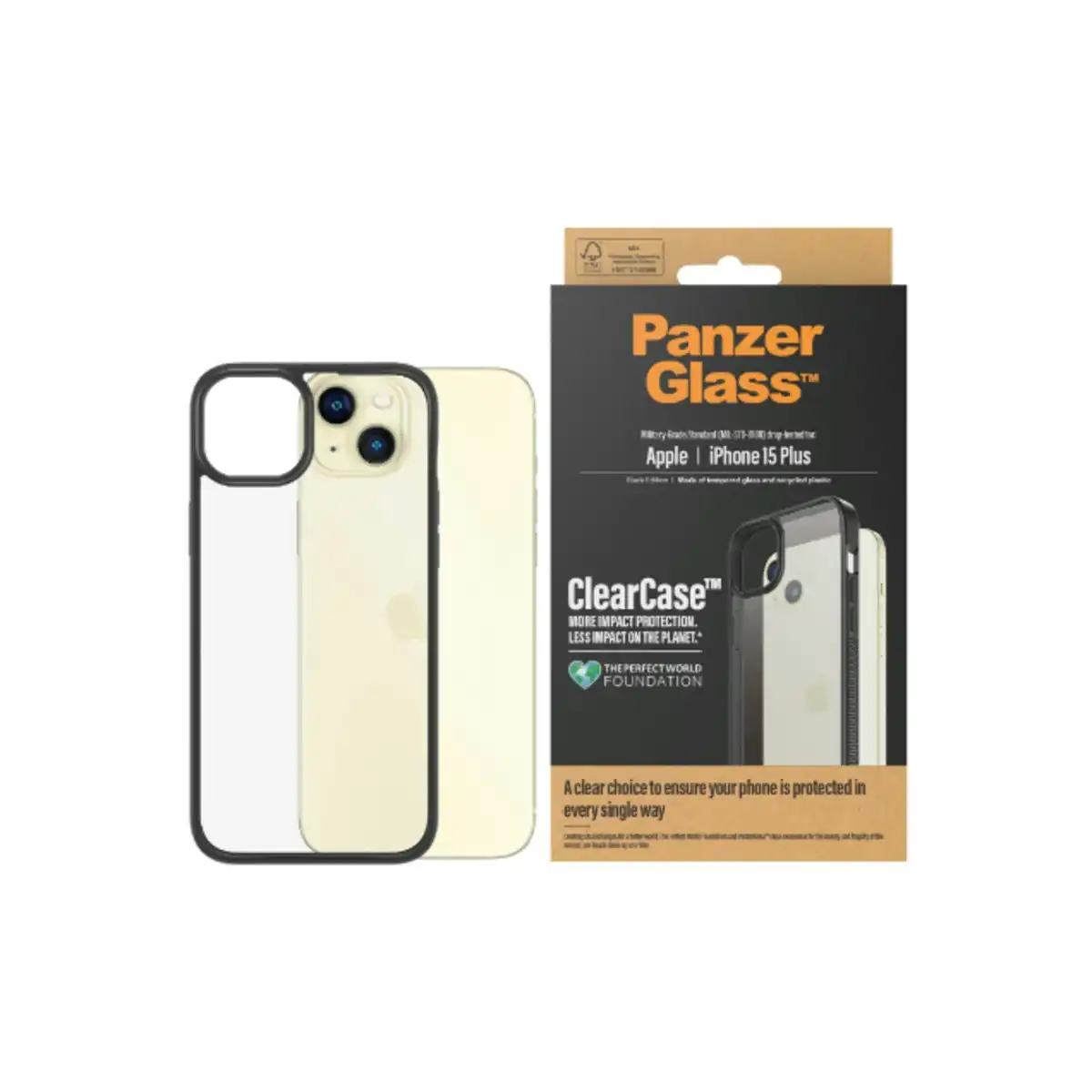 PanzerGlass Clear Case Phone Case for iPhone 15 Plus