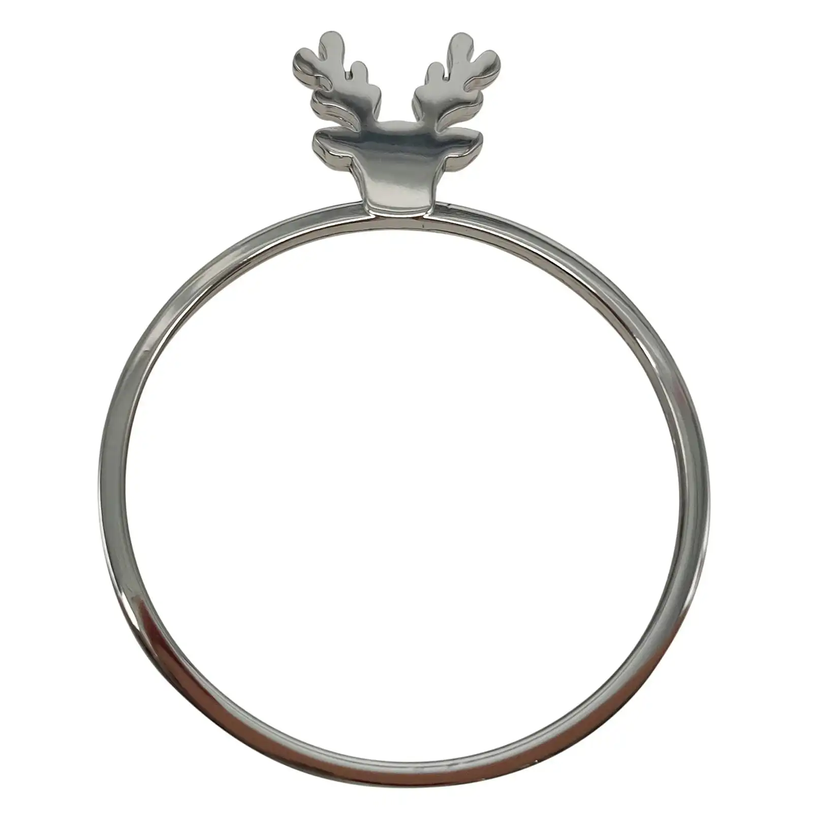 Bread and Butter Napkin Rings - Stag Head - Silver - 4 Pack | ABM | Lasoo