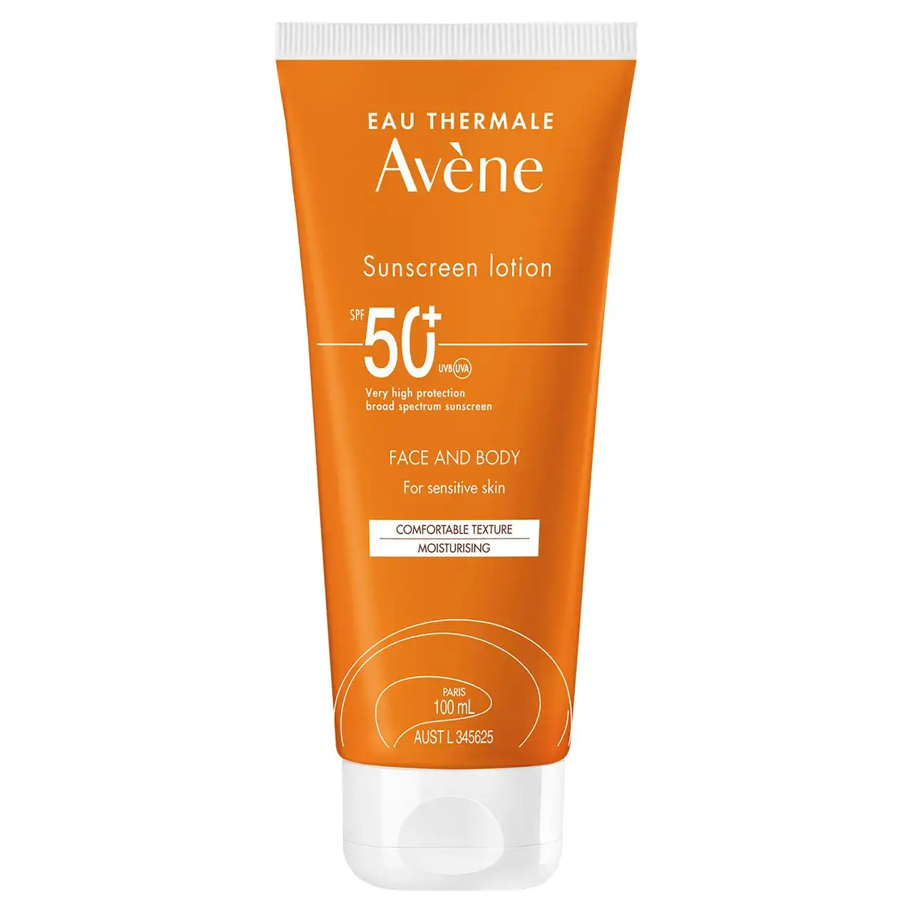 Avene Sunscreen Lotion Face & Body SPF 50+ 100ml - For Sensitive Skin