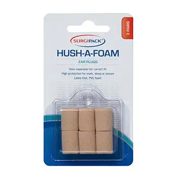 SurgiPack Hush-A-Foam Ear Plugs 3 Pair