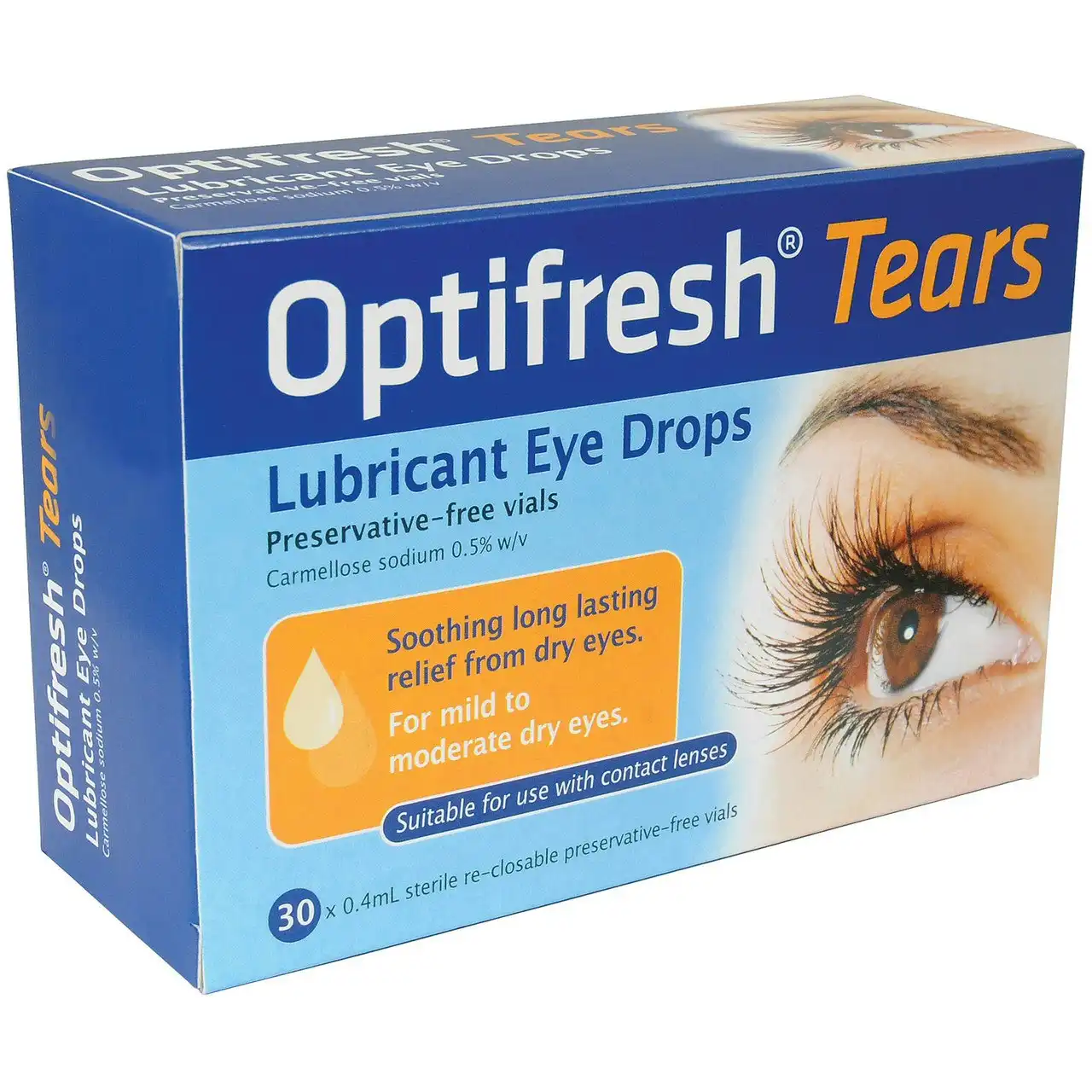OPTIFRESH Tears Lubricating Eye Drops 30 x 0.4ml