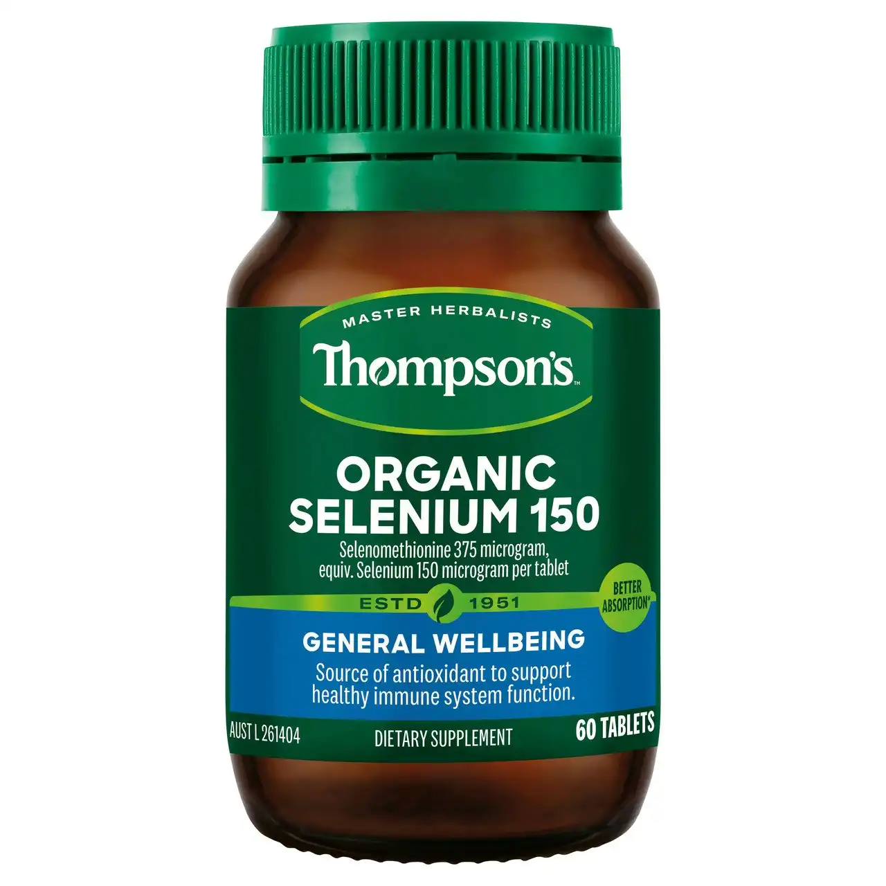 Thompson's Organic Selenium 150 60 tablets