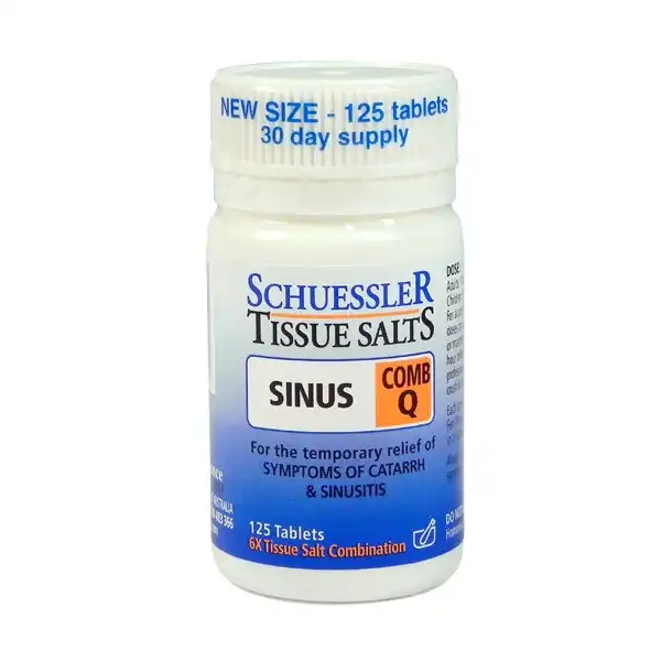 Schuessler Tissue Salts Sinus Comb Q 125 Tablets