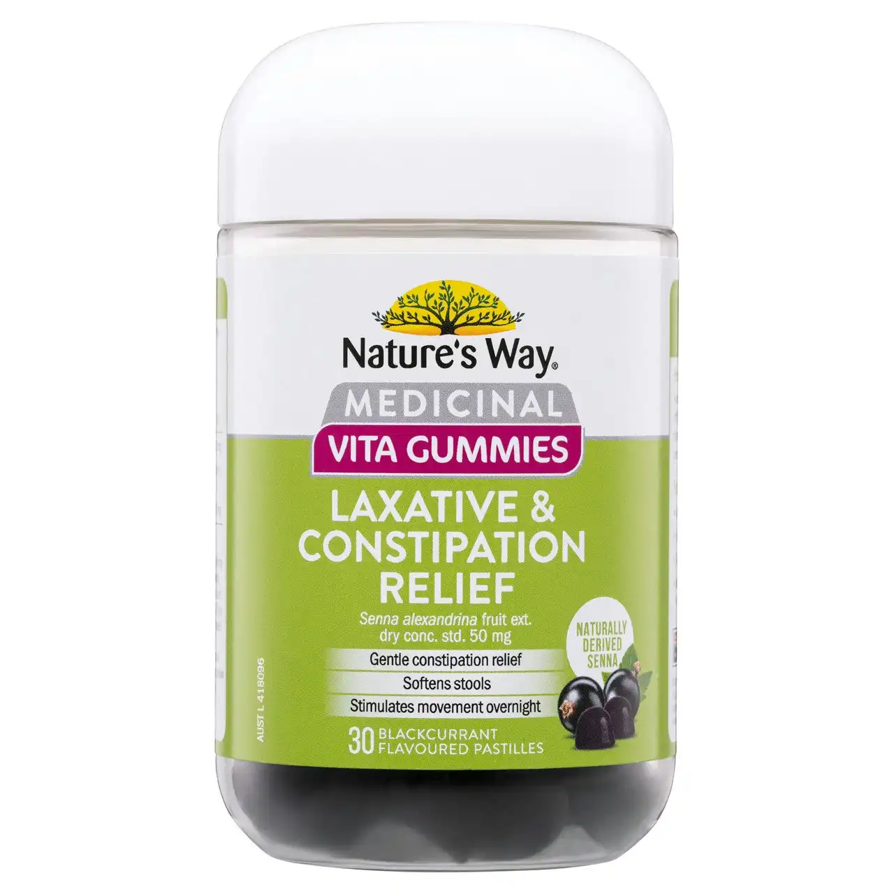Nature's Way Medicinal Vita Gummies Laxative & Constipation Relief 30's