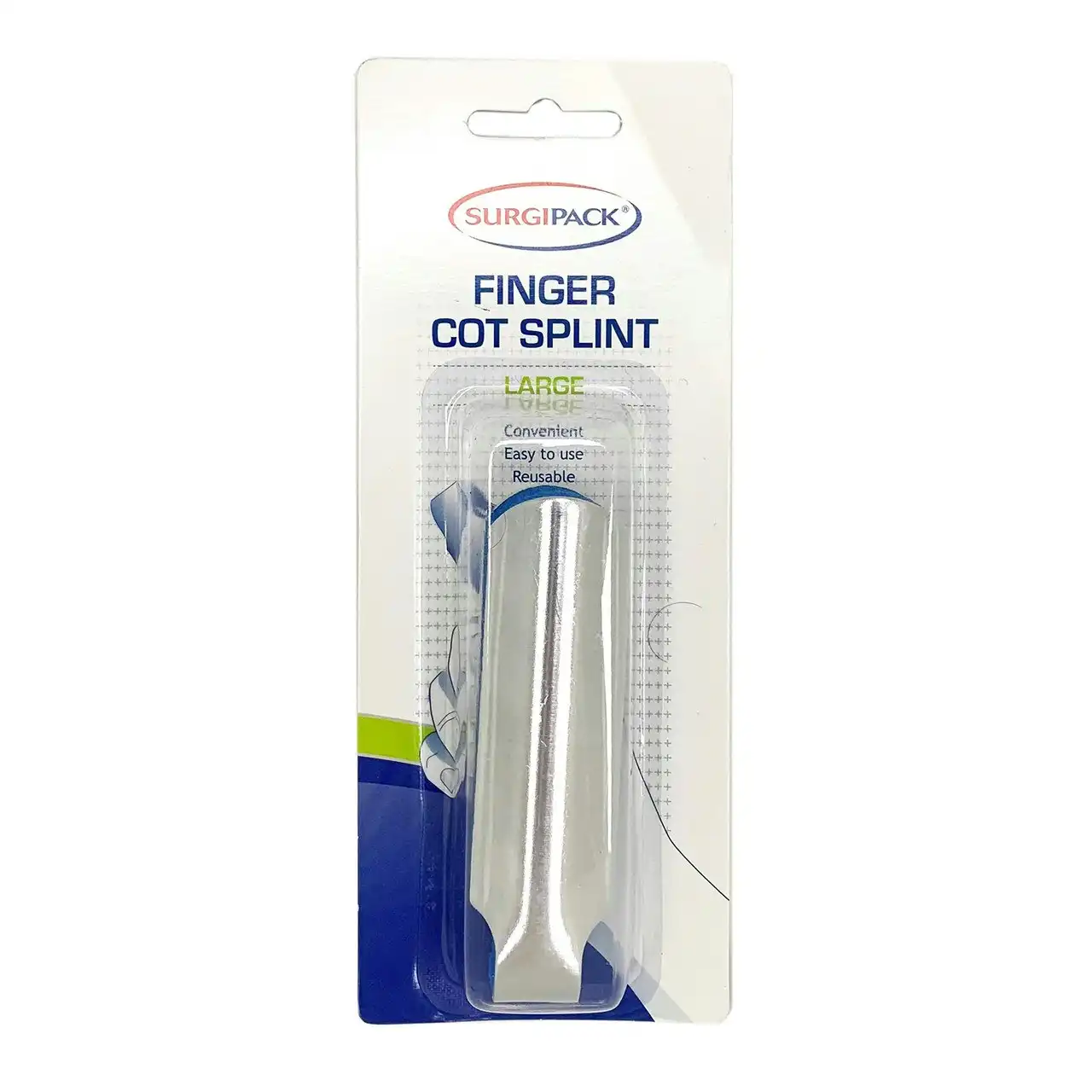 SurgiPack Finger Cot Splint Large