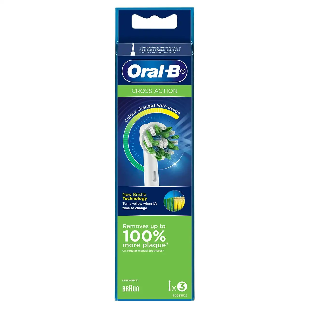 Oral-B Cross Action Refill Heads 3pk