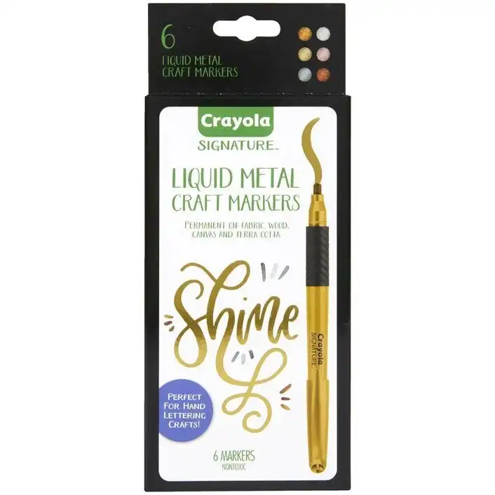 Crayola Liquid Metal Craft Markers- 6pk