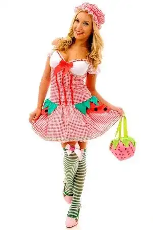 Pretty Strawberry Womens Costume