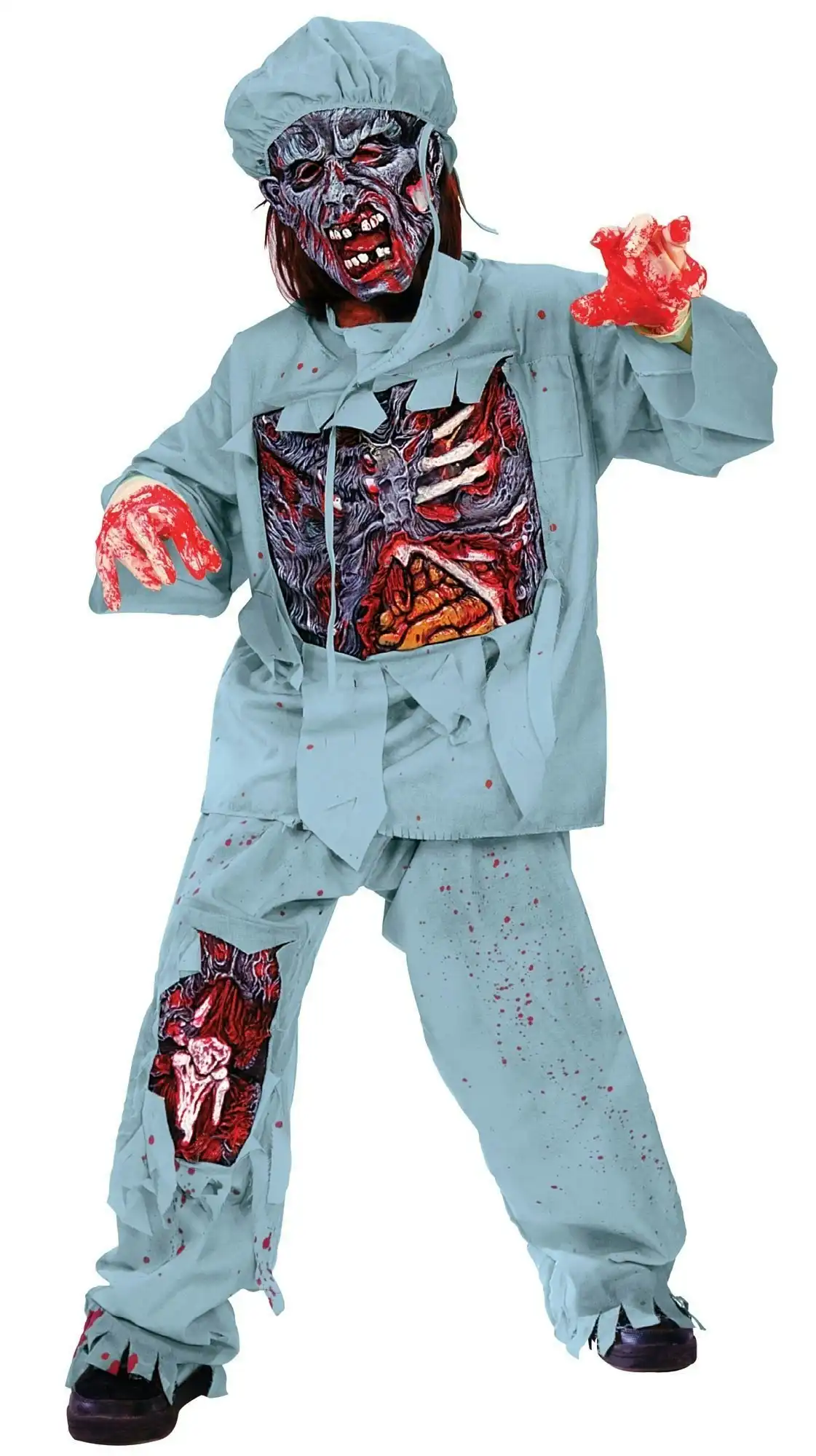 Skeleton Zombie Doctor Halloween Boys Costume