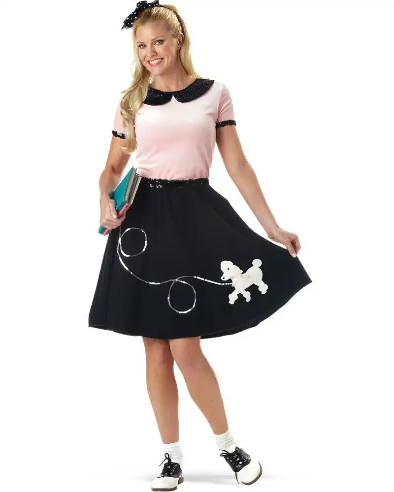 50s Hop w/ Poodle Skirt Womens Costume