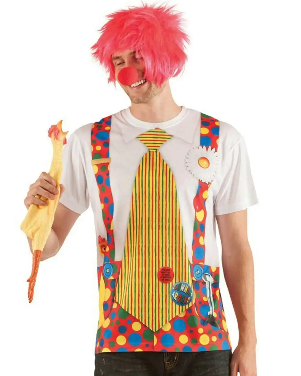 Faux Real Clown  With Big Tie T-Shirt