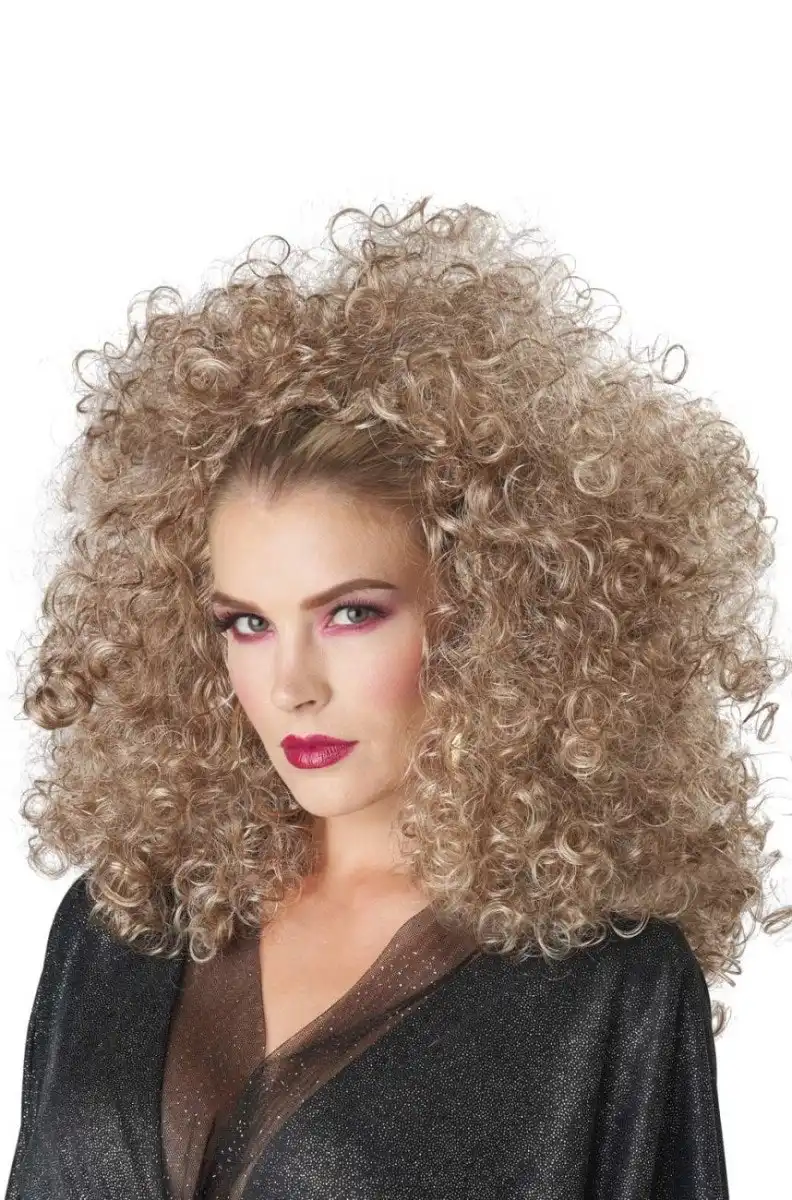 Blonde 3/4 Curly Fall Adult Wig