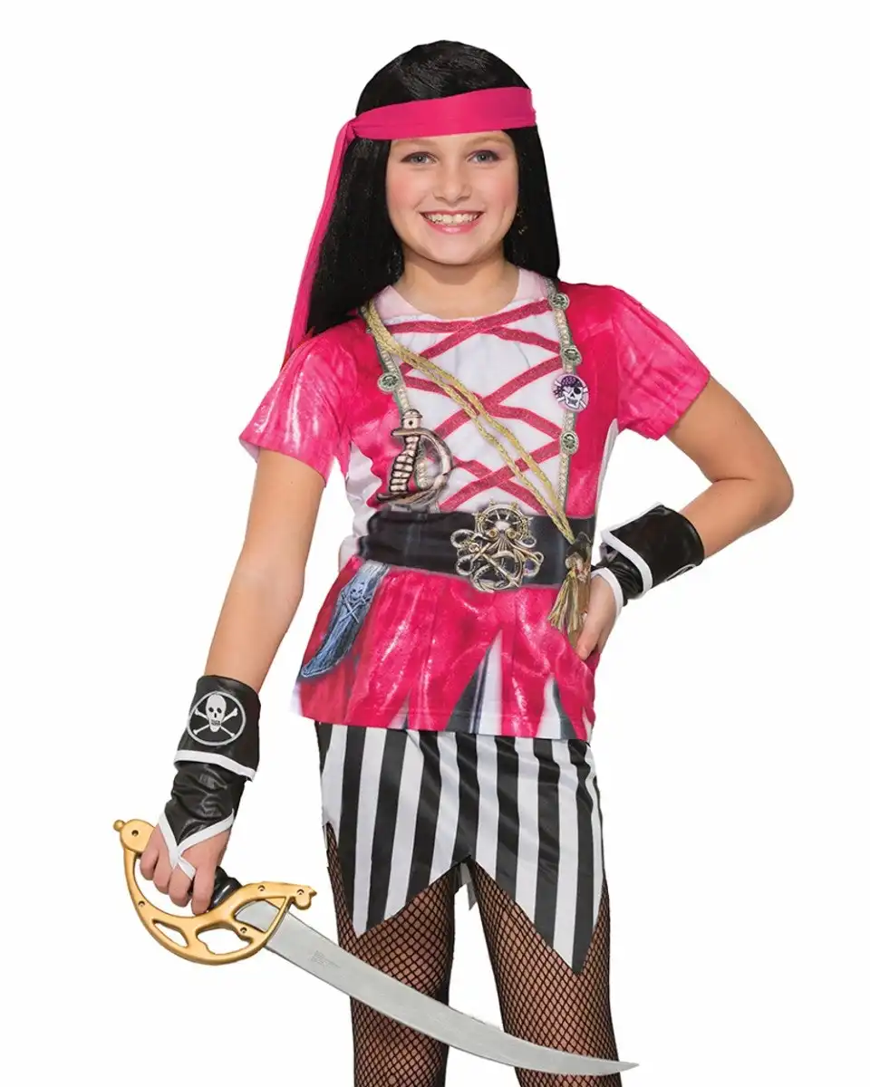 Pink Pirate Shirt Girls Costume