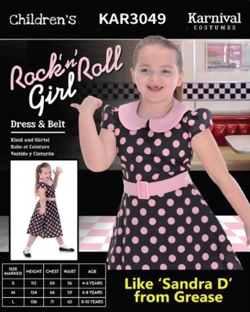 Rock and Roll 1950s Girls Costume