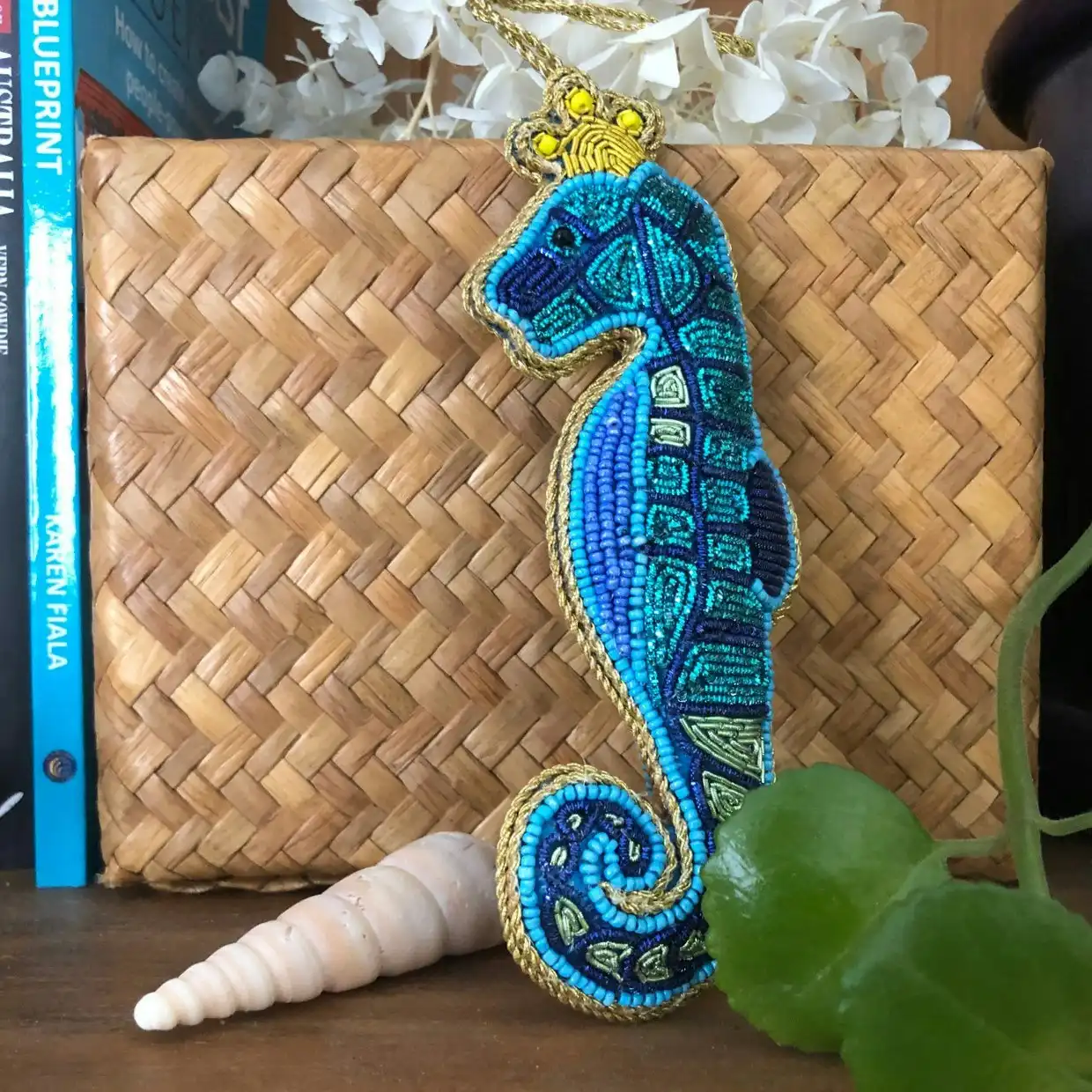 Belle Sequin Queen Seahorse Tree Decoration