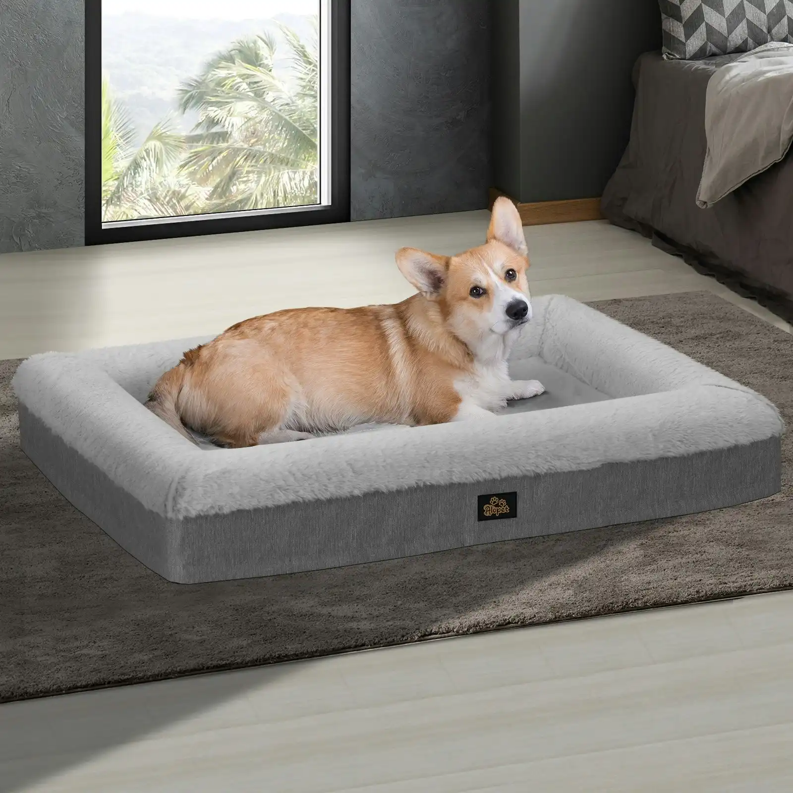 Alopet Orthopedic Dog Sofa Beds Pet Mat Calming Mattress Washable Removable X Large