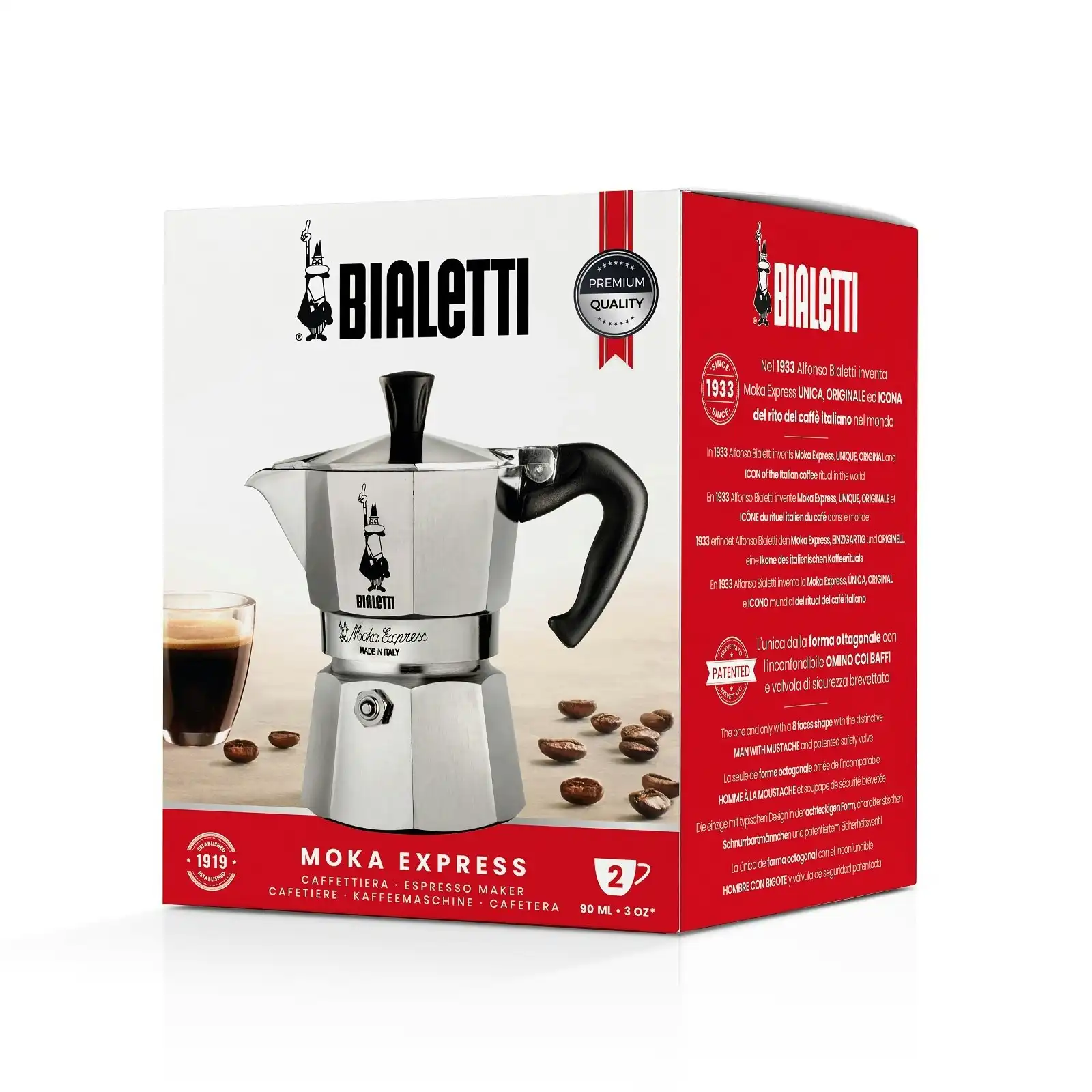 Bialetti 2 Cup Moka Espresso Maker