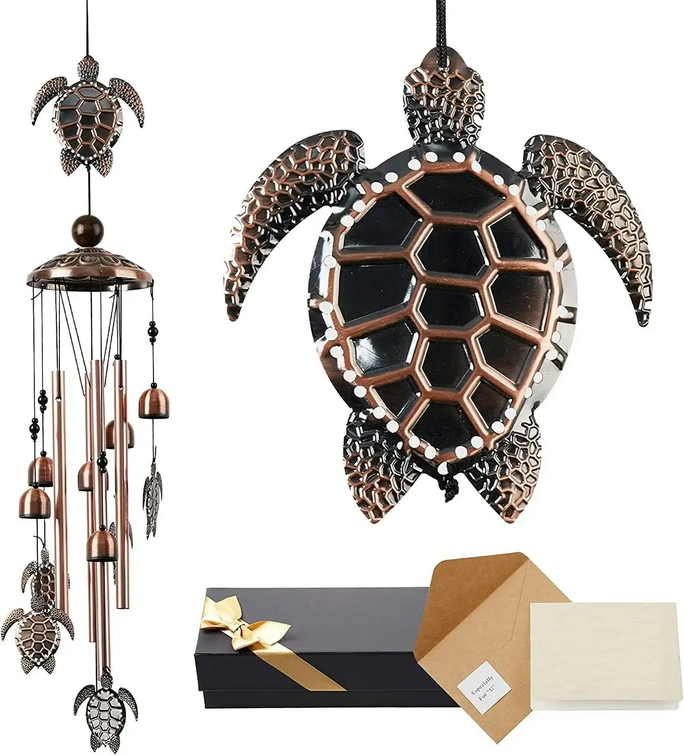 Turtle Wind Chimes with Clear Sound (Gift Box)