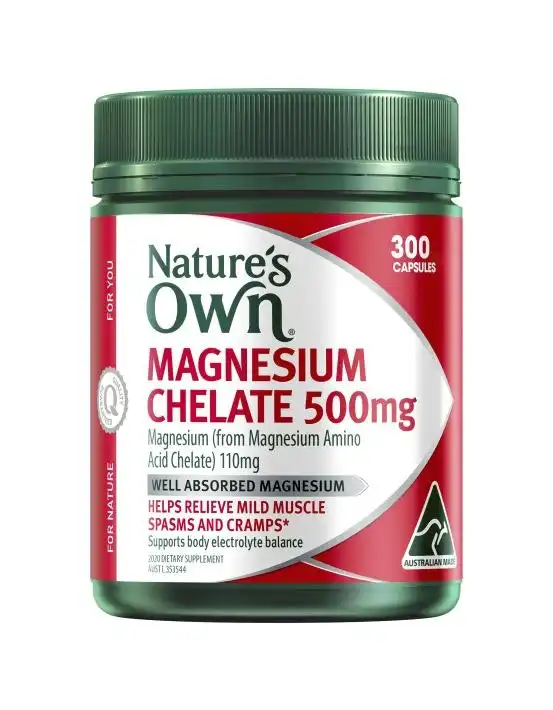 Nature's Own Magnesium Chelate 500mg 300 Capsules