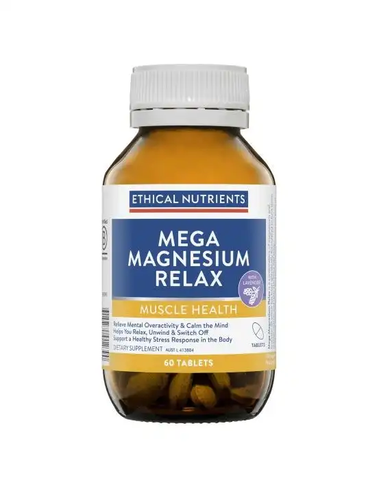 Ethical Nutrients Mega Magnesium Relax Muscle Health 60 Tablets