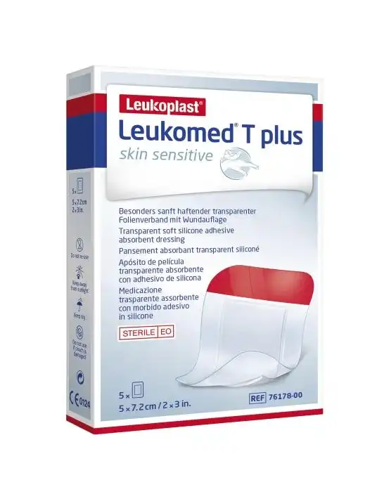 Leukomed T Plus Skin Sensitive 5 x 7.2cm 5 Pack