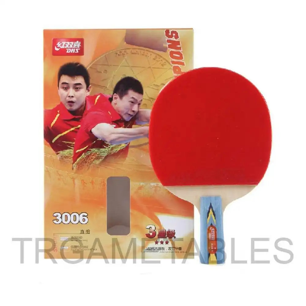DHS 3 Star Table Tennis Bat / Ping Pong Racket Paddle - Short Handle