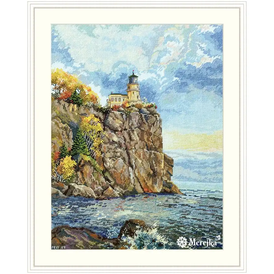 Split Rock Lighthouse Cross Stitch- Needlework