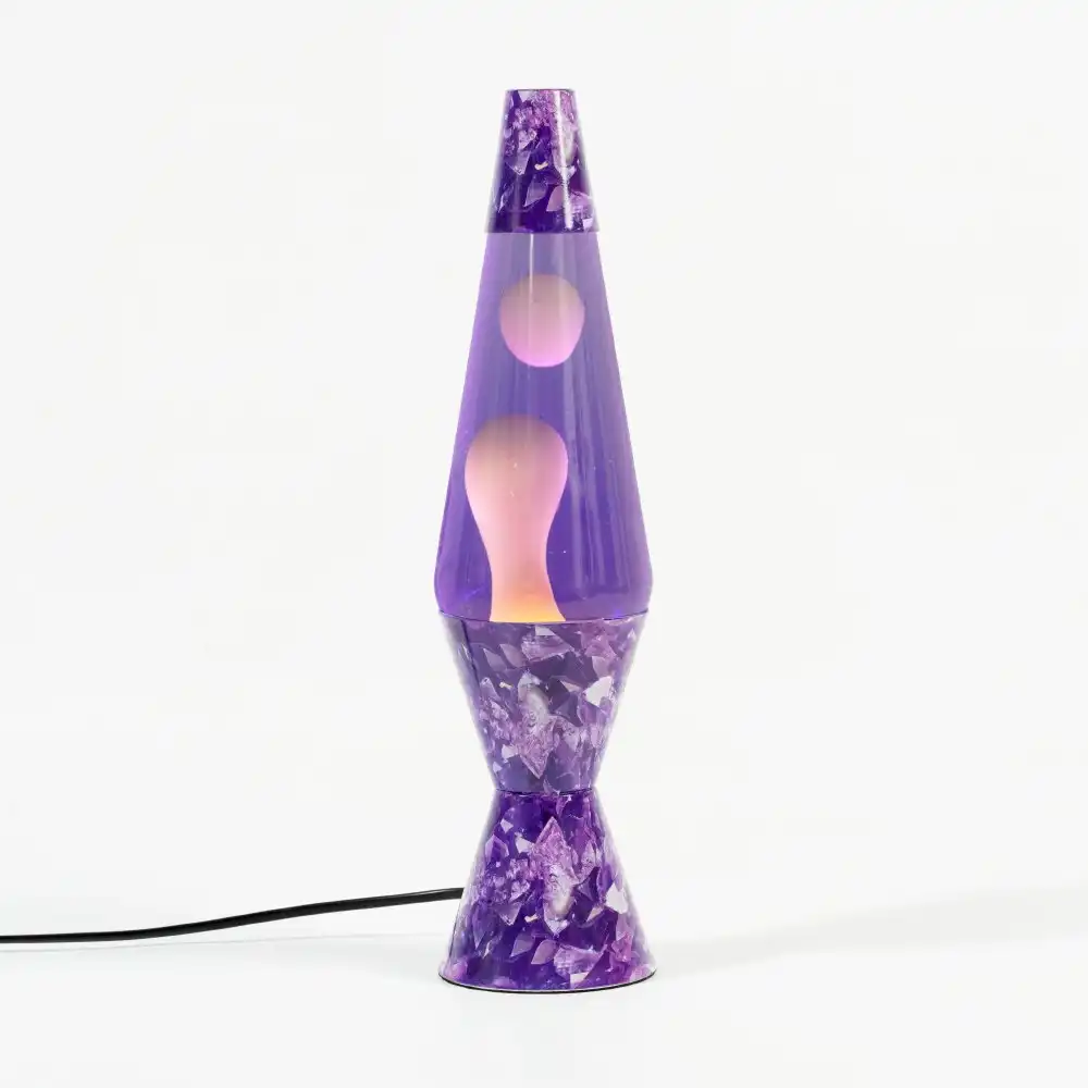 Purple Crystal & White Lava Lamp