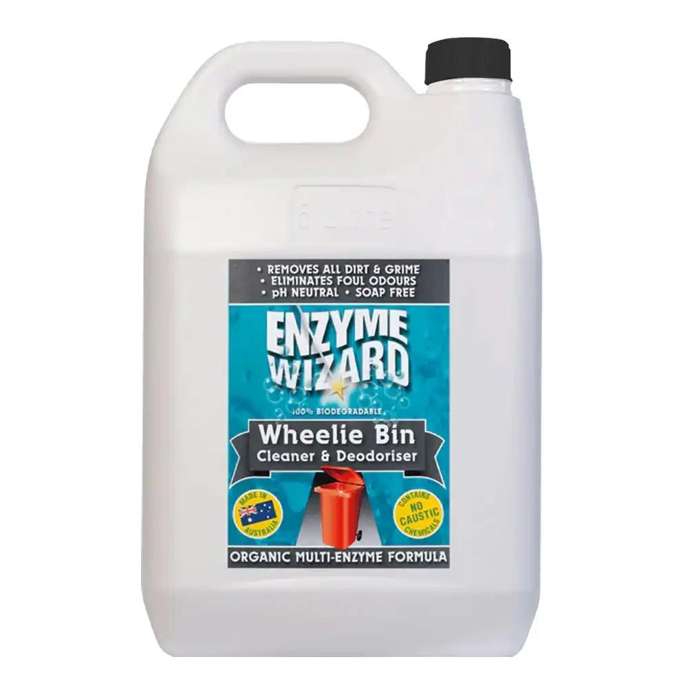 Enzyme Wizard Organic 5L Wheelie Bin Cleaner/Odour Deodoriser Dirt/Grime Remover