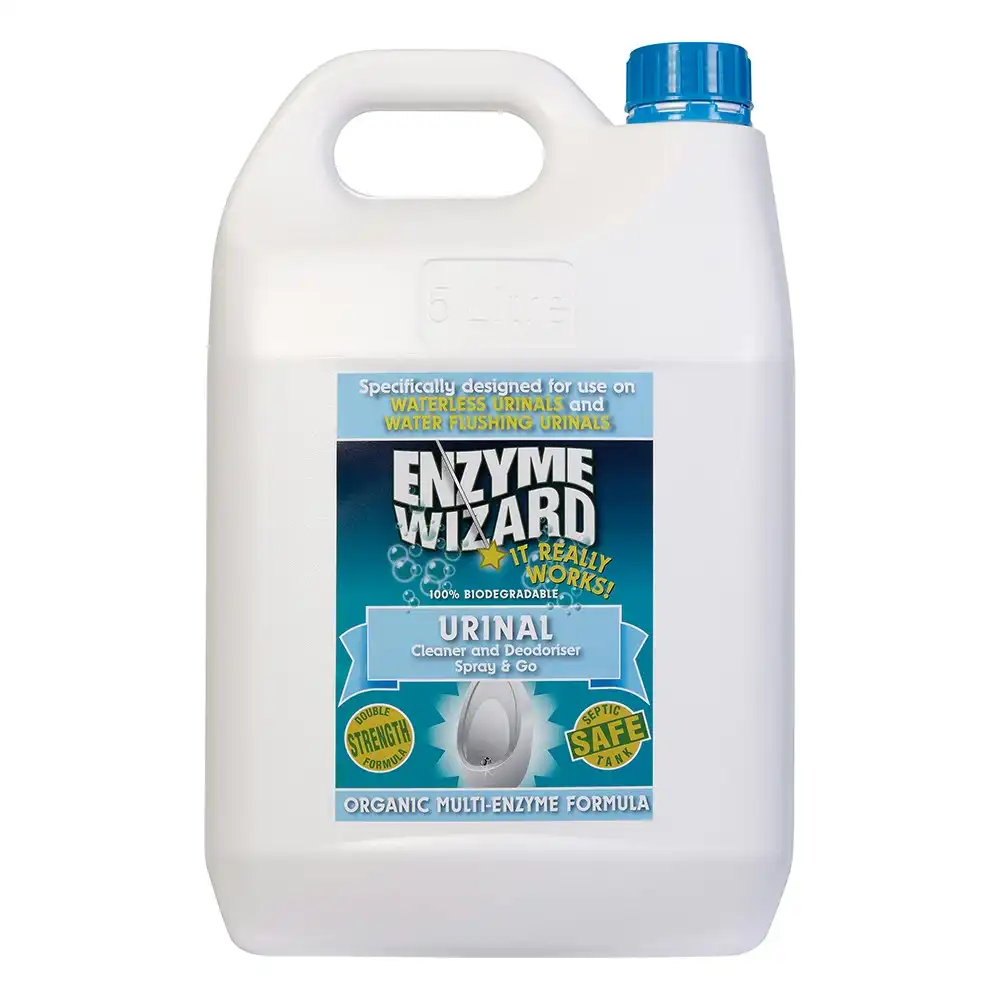Enzyme Wizard 5L Bathroom Liquid Urinal Surface Cleaner/Deodoriser Odour Remover
