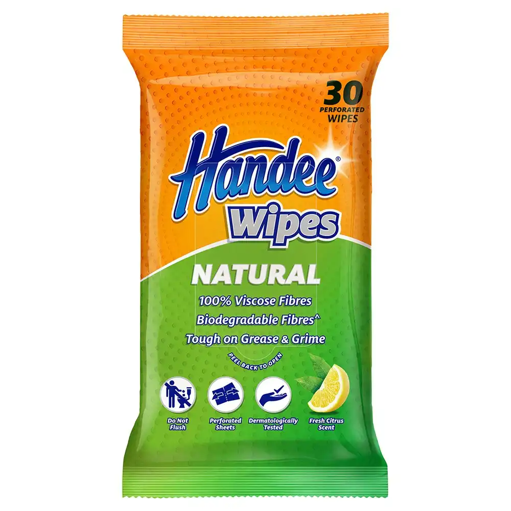 240pc Handee Multi Purpose Household Bathroom/Kitchen Cleaning Wet Wipes Natural