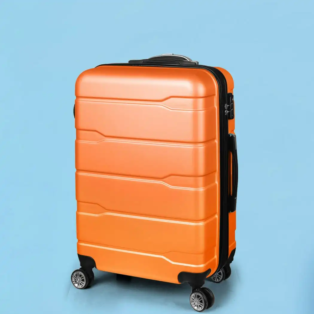 Slimbridge 28" Expandable Luggage Travel Suitcase Case Hard Shell TSA Orange