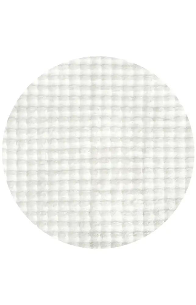 Bubble White Round - Machine Washable Rug