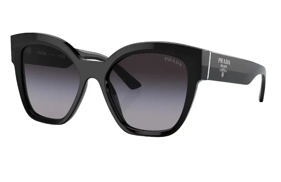 Womens Prada Sunglasses Pr 17Zs Black/Grey Gradient Sunnies