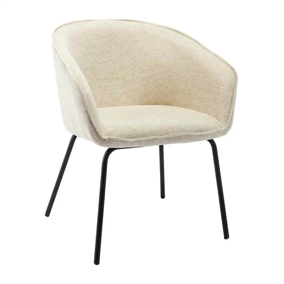 Halo Fabric Dining Arm Chair (Cream)