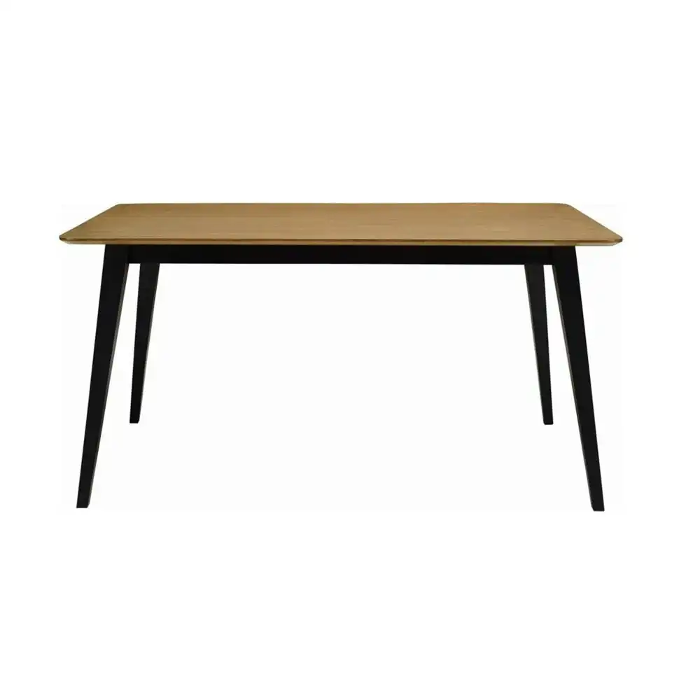 HomeStar Kanaka Wooden Rectangular Kitchen Dining Table 140cm Natural/Black