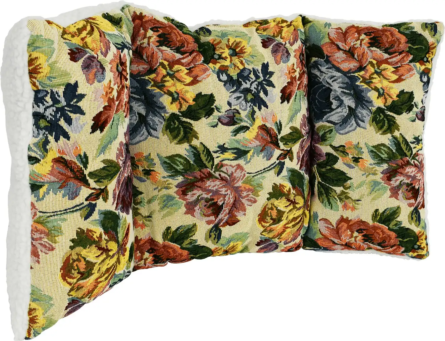 Vistara Comfy Floral Jacquard Back Cushion - 60x31x8cm