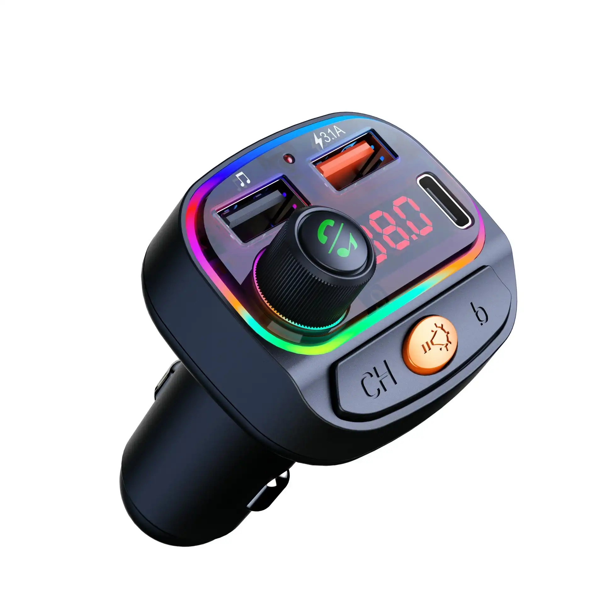 Gadget Innovations Wireless FM Transmitter, Charger & MP3 Player w USB Bluetooth