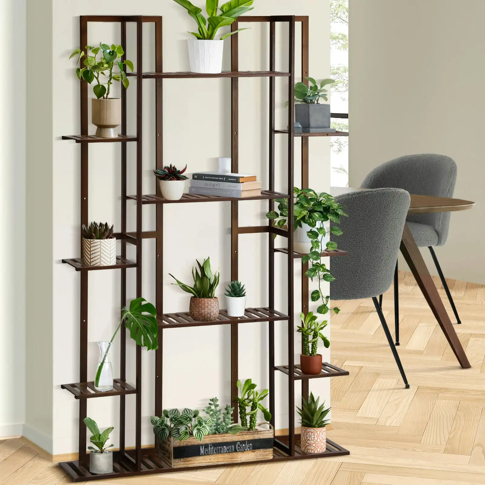Livsip Plant Stand Bamboo Flower Pots Holder Display Rack 7-tier Planter Shelf