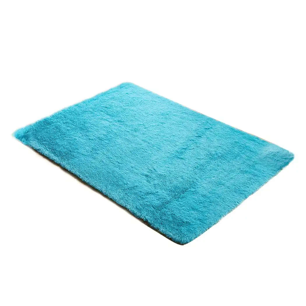Marlow Floor Mat Rugs Shaggy Rug Area Carpet Large Soft Mats 300x200cm Blue